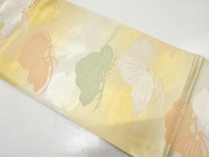 アンティーク　笠松に松皮菱模様織り出し袋帯（材料）
